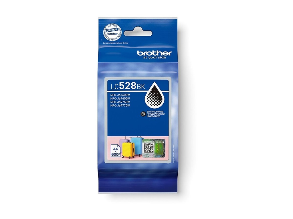 Brother LC528BK - Schwarz - original - Kissenverpackung