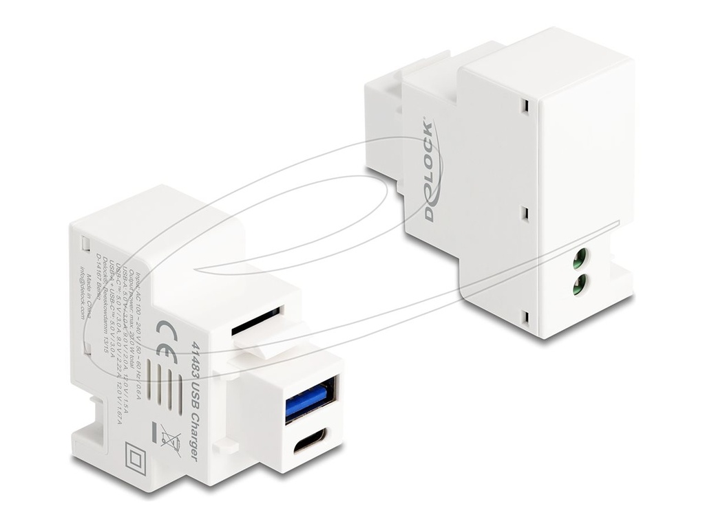 Delock Snap-in-Modul (Keystone) - PD 20 W