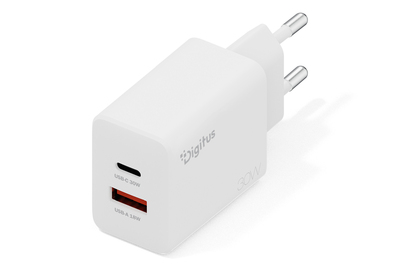 DIGITUS USB GaN Charger 30W, 1x USB-C, 1x USB-A