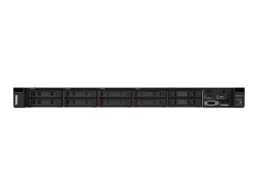 Lenovo ThinkSystem SR250 V3 7DCL - Server - Rack-Montage - 1U - 1-Weg - 1 x Xeon 6353P / 2.7 GHz - RAM 32 GB - Hot-Swap 6.4 cm (2.5")