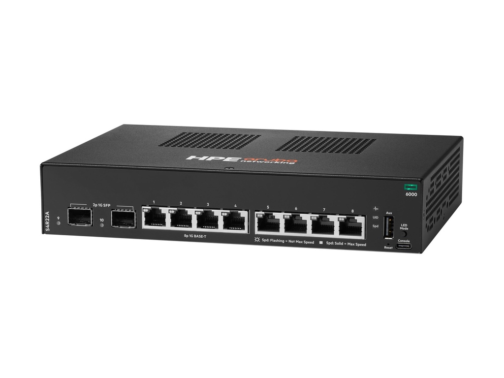 HPE Networking Cx 6000 8p 10M/100M/1G 2p Sfp 1G Switch - - managed - 8 - - 1 - Switch - 20 Gbps