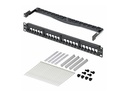 StarTech.com Patch Panel - geeignet für Wandmontage, Rack montierbar - CAT 5e/6 - UTP - Schwarz - 1U - 48.3 cm (19")