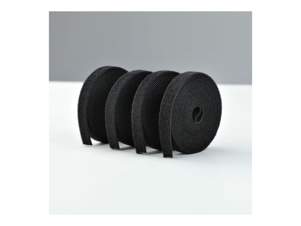 StarTech.com Klettverschluss - 4.6 m - Schwarz (Packung mit 4)