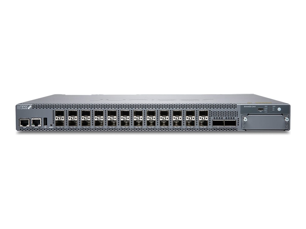 Juniper EX Series EX4100-24T - Switch - L3 - managed - 24 x 10/100/1000Base-T + 4 x 10 Gigabit (Uplink)
