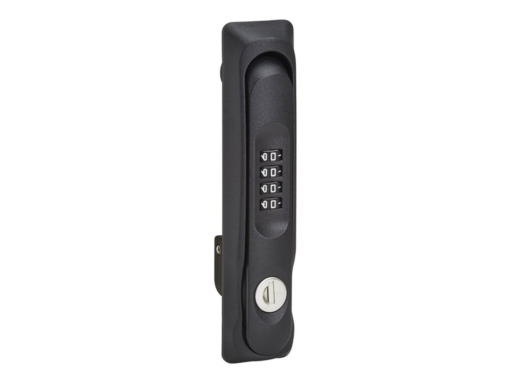Eaton Tripp Lite Series SmartRack Locking Door Handles for Server Rack Front and Back Doors, 4-Digit Combination Lock, 2 Keys - Rack-Türgriff mit Kombinationsschloss - 4-digit combination - an Tür montierbar - Schwarz (Packung mit 2)