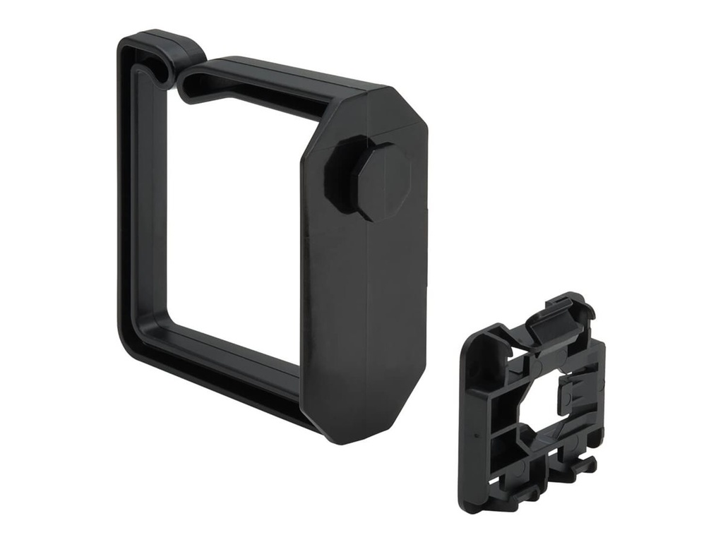 Eaton Tripp Lite Series Cable Management D-Rings for DIN Rails - Multi-Angle, 2U, Black, 2 Pack - D-Ring-Kabelführungskit (horizontal / vertikal)