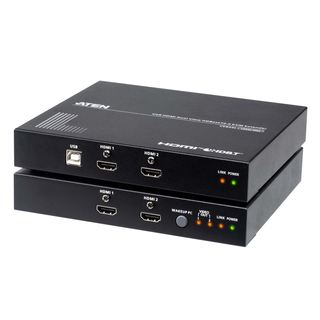 ATEN CE824 USB HDMI KVM Extender Dual View HDBaseT 2.0 4K up to 100m