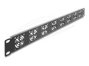 Delock 19" Rackblende für 8 Lüfter 40 x 40 mm dunkelgrau