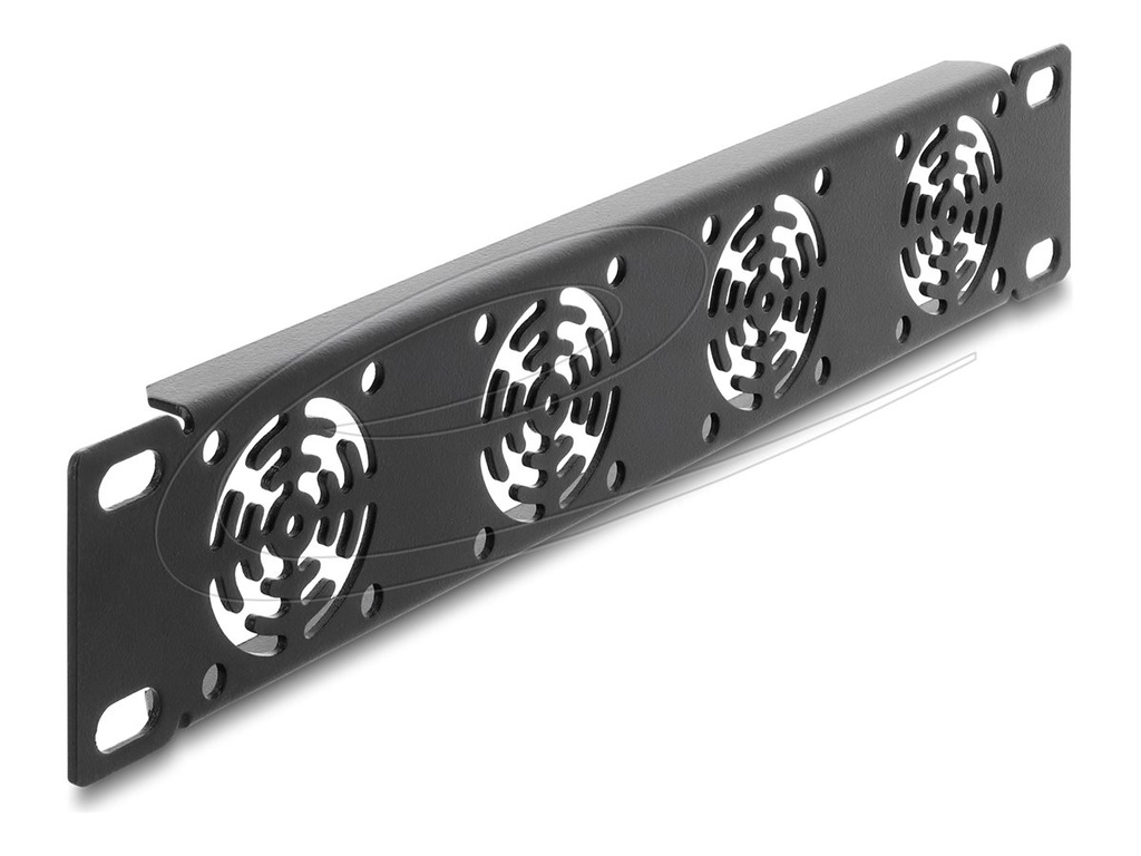 [67430] Delock Rack-Gebläsepaneel - for 4 fans, 40 x 40 mm - Dunkelgrau - 1U - 25.4 cm (10")