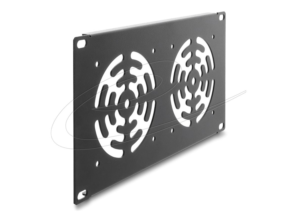 [67433] Delock 10" Rackblende für 2 Lüfter 92 x 92 mm dunkelgrau
