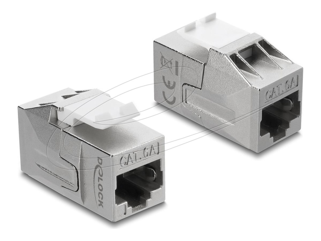 Delock Keystone Modul Kupplung RJ45 Buchse zu Cat.6a geschirmt - Netzwerk - CAT 6a