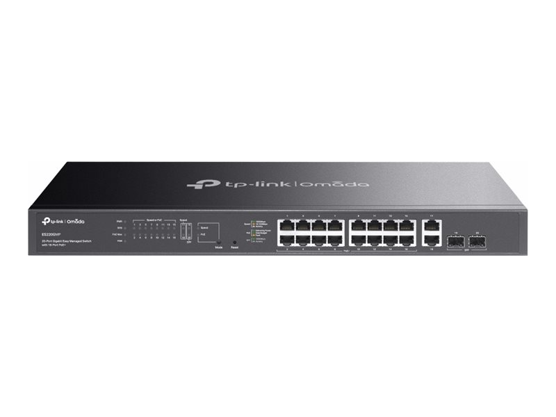 TP-LINK Omada ES220GMP V1.6 - Switch - managed - 16 x 10/100/1000 (PoE+)