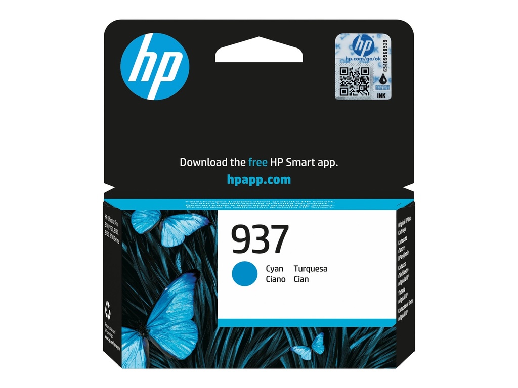 HP 937 Cyan Original Ink Cartridge - Original - Tintenpatrone
