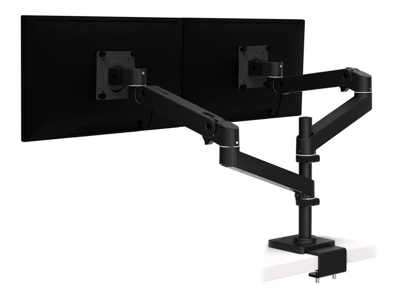 Ergotron LX Pro - Befestigungskit (Doppelgelenkarm) - modular - für 2 LCD-Displays - with low-profile C-clamp - Schwarz - Bildschirmgröße: bis zu 61 cm (bis zu 24 Zoll)