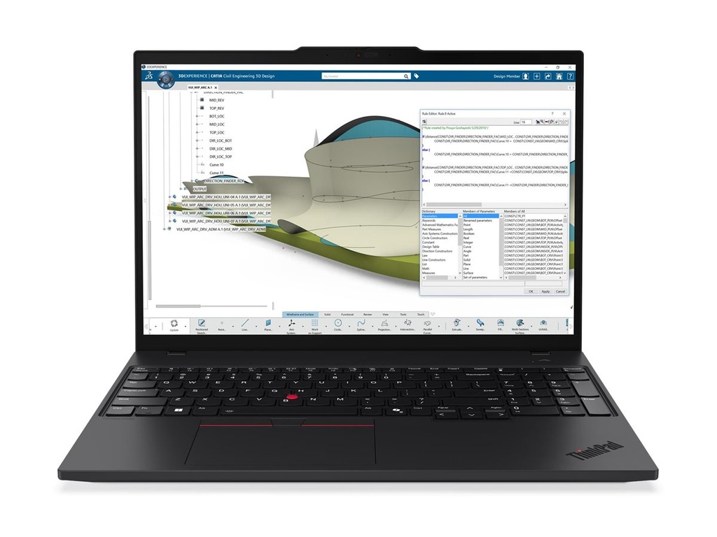 Lenovo ThinkPad P16s Gen 4 21QR - 180°-Scharnierdesign - AMD Ryzen AI 7 PRO 350 / 2 GHz - AMD PRO - Win 11 Pro - Radeon 860M - 48 GB RAM - 1 TB SSD TCG Opal Encryption 2, NVMe, Performance - 40.6 cm (16")