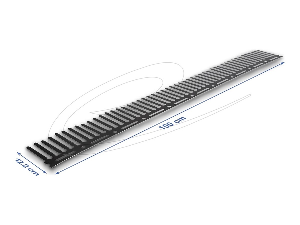 Delock Solarpanel-Tierbarriere - braun, RAL 8019 - 1 m (Packung mit 2)
