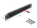 Delock Kabelführungspanel mit Bürste - Dunkelgrau - 1U - 30.5 cm (12")
