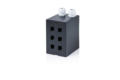 DIGITUS Kupfer Hutschienen verteiler, 6 Port, Schwarz