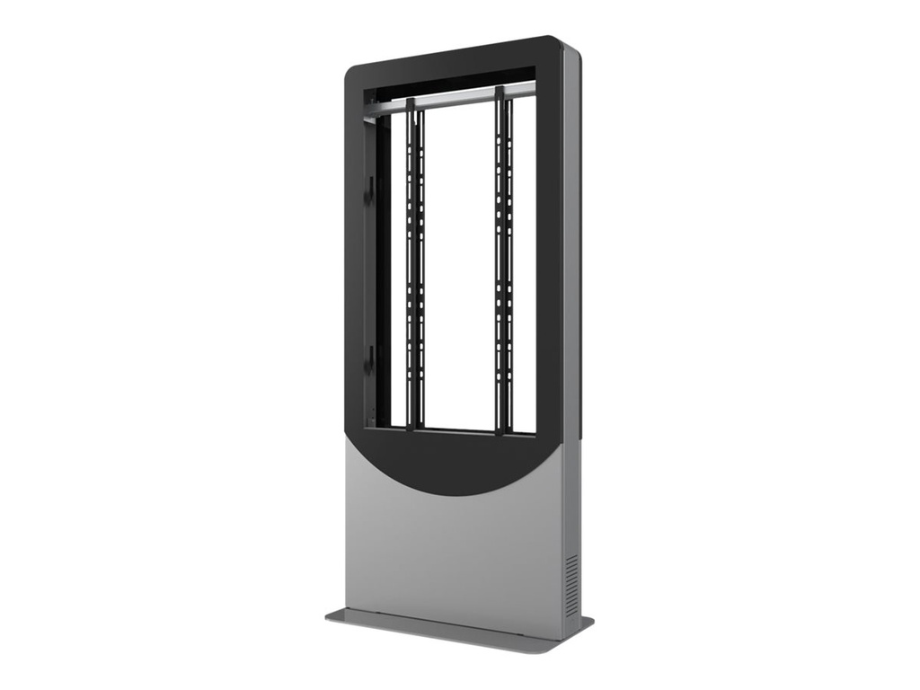 Peerless Portrait Back-to-Back Kiosk KIPC2547B-EUK - Aufstellung - für 2 LCD-Displays/AV-Systeme - verriegelbar - Aluminium, Stahl - Glanzschwarz - Bildschirmgröße: 119.4 cm (47")