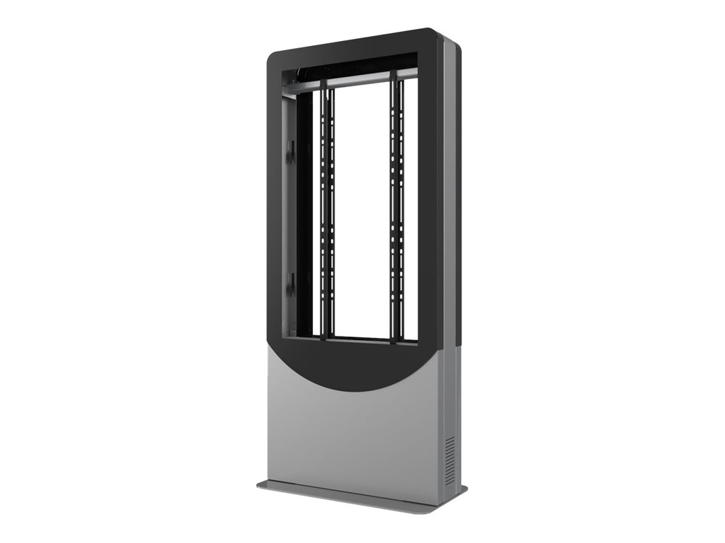 Peerless Portrait Back-to-Back Kiosk KIPC2540B-3-EUK - Aufstellung - für 2 LCD-Displays/AV-Systeme - verriegelbar - Aluminium, Stahl - Glanzschwarz - Bildschirmgröße: 101.6 cm (40")