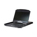 ATEN 16P Short Depth Single Rail LCD KVM SW-Swiss german Keyboard