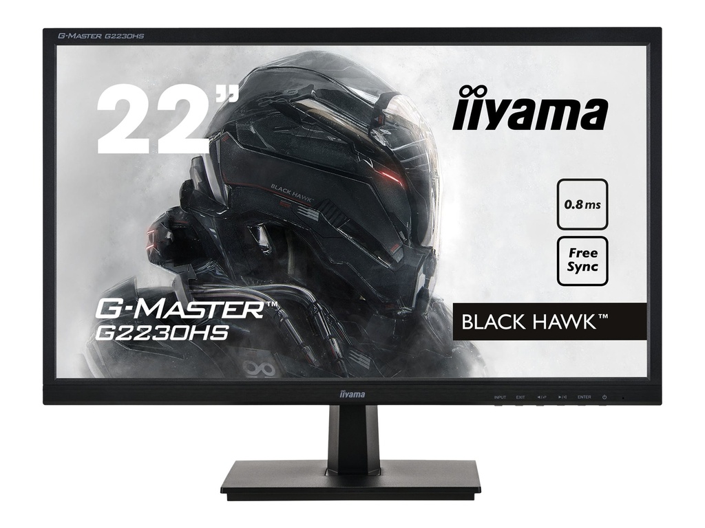 Iiyama G-MASTER Black Hawk G2230HS-B1 - LED-Monitor - 55.9 cm (22")
