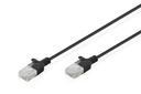 DIGITUS CAT 6 U-UTP Slim Patchkabel, 2 m, Schwarz