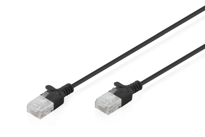 DIGITUS CAT 6 U-UTP Slim Patchkabel, 5 m, Schwarz