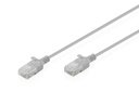 DIGITUS CAT 6 U-UTP Slim Patchkabel, 0,5 m, Grau