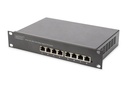 DIGITUS Gigabit Ethernet PoE Switch, 8-Port PoE+, 10", bis zu 80 W PoE Budget