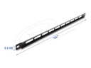 Delock Rackpaneel - mit Kabelbinder-Befestigung - Schwarz - 0.5U - 48.3 cm (19")