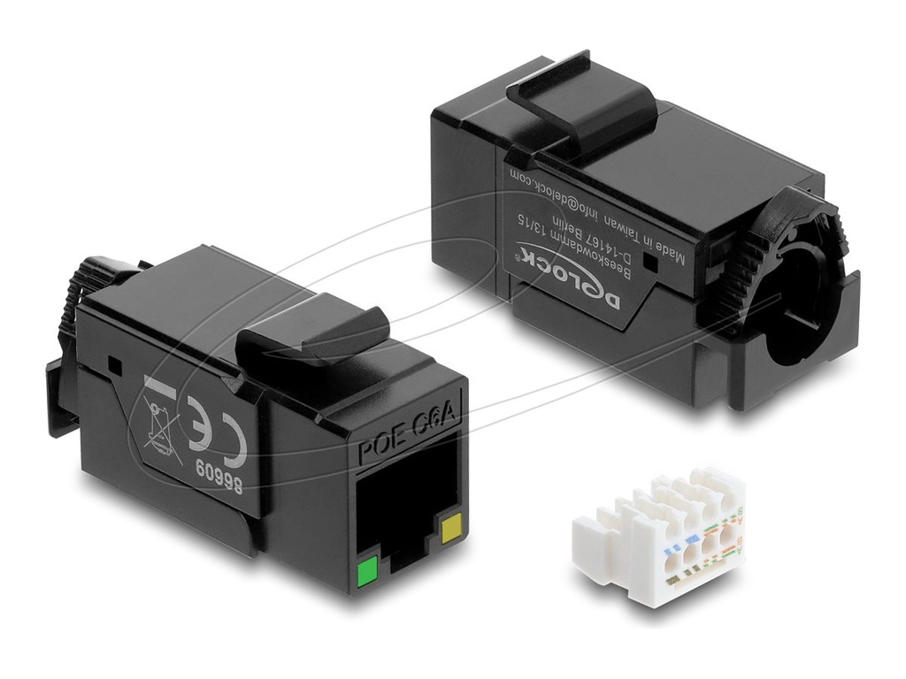 [86609] Delock Keystone Jack - mit PoE-LED - CAT 6a