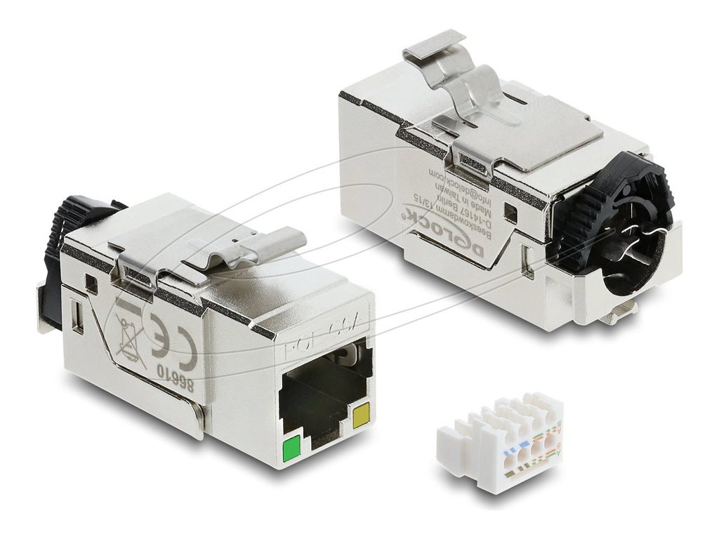 [86610] Delock Keystone Jack - mit PoE-LED - CAT 6a