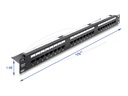 Delock 19? Patchpanel 24 Port Cat.6 mit LED und Entlastungsschiene - Rack-Zubehör