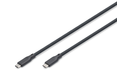 DIGITUS USB Silikon Kabel, USB4 Version 2.0, USB 80Gbps, 0,5m, schwarz