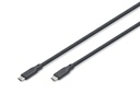 DIGITUS USB Silikon Kabel, USB4 Version 2.0, USB 80Gbps, 1,5 m, schwarz
