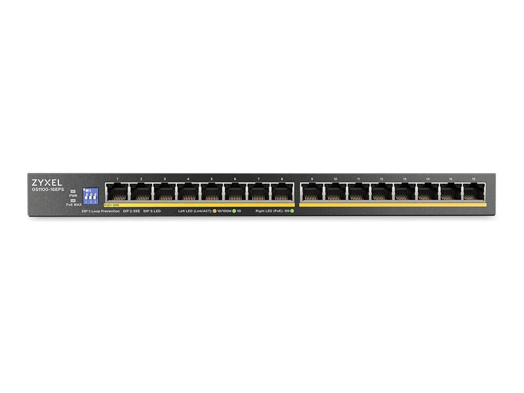 [GS1100-16EPS-EU0101F] ZyXEL GS1100-16EPS - Switch - 16 x 10/100/1000 (1 PoE)