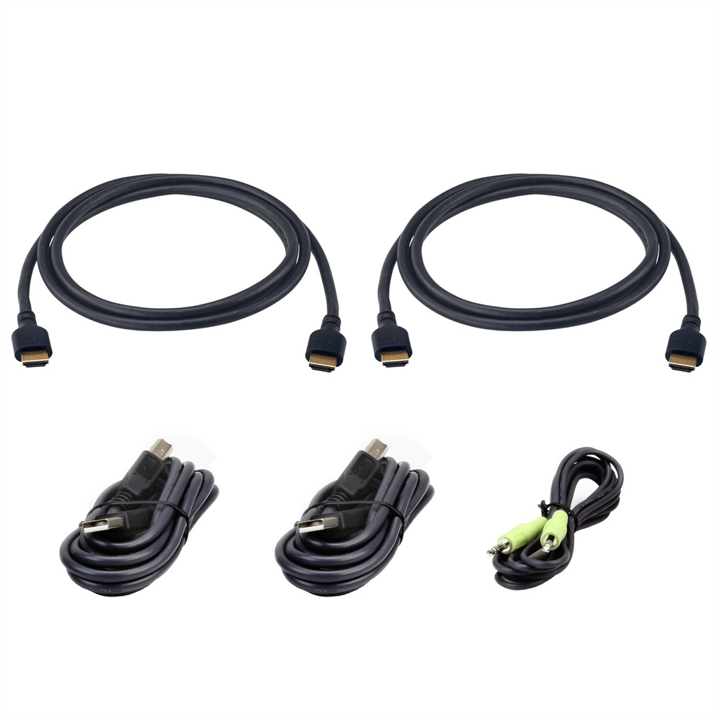 ATEN Secure KVM cable kit 2x Ultra High Speed HDMI Cable - Kabel-/Adapterset - Digital/Daten