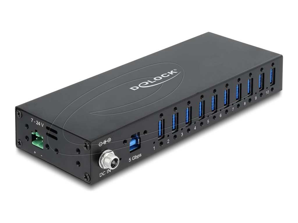Delock Hub - industriell, 5 Gbps, mit 8kV ESD-Schutz