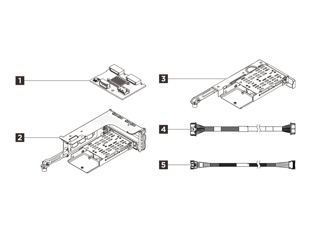 [4XH7B11661] Lenovo ISG ThinkSystem SR650/a V4 Rear M.2 RAID B550p-2HS SATA/NVMe Enablement