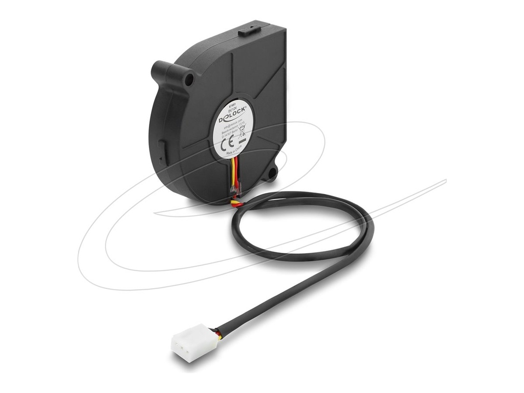 Delock Radiallüfter Lüftergebläse DC 60 x 60 15 mm - 12 V - 3,53 cfm