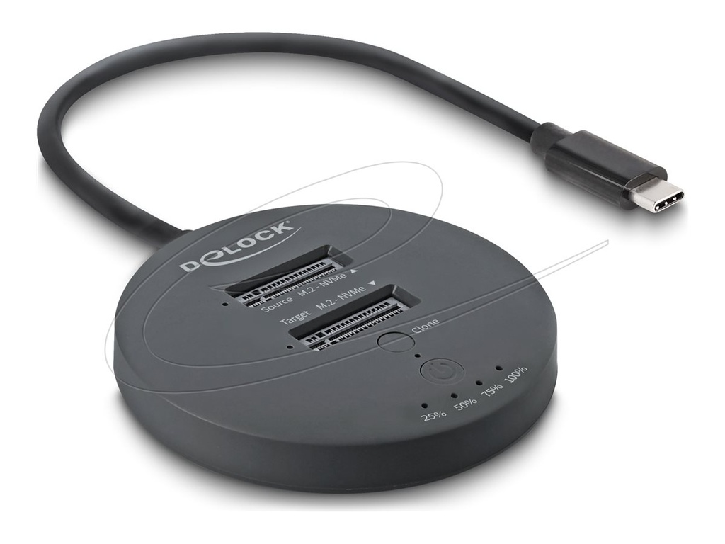 Delock SSD-Dockingstation - 20 Gbps, Klonfunktion Schächte: 2
