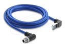 Delock Netzwerkkabel - 8-polig M12 (M) nach unten abgewinkelt zu RJ-45 (M)