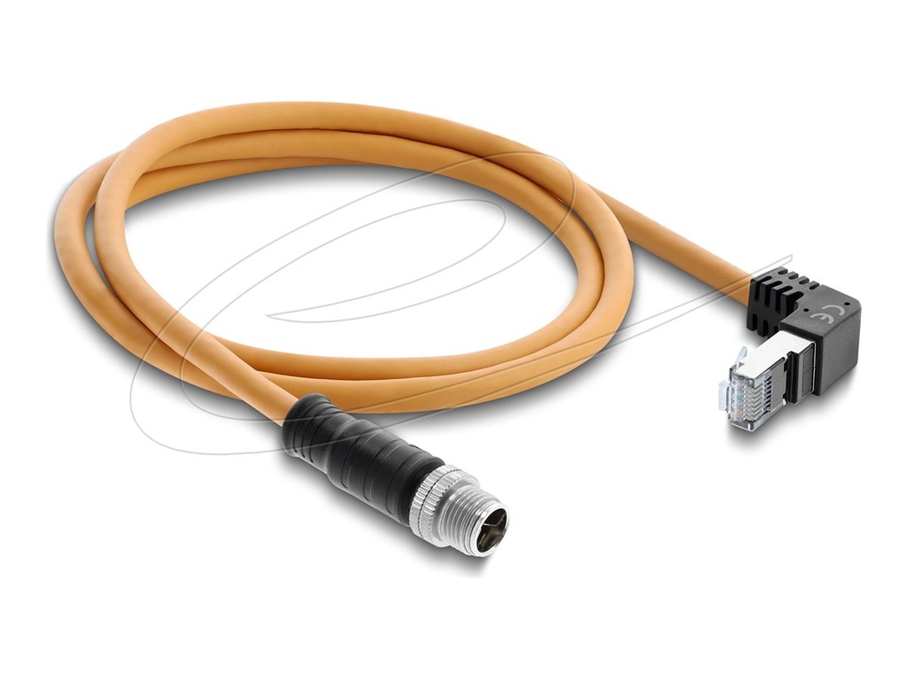 Delock Netzwerkkabel - 8-polig M12 (M) gerade zu RJ-45 (M)
