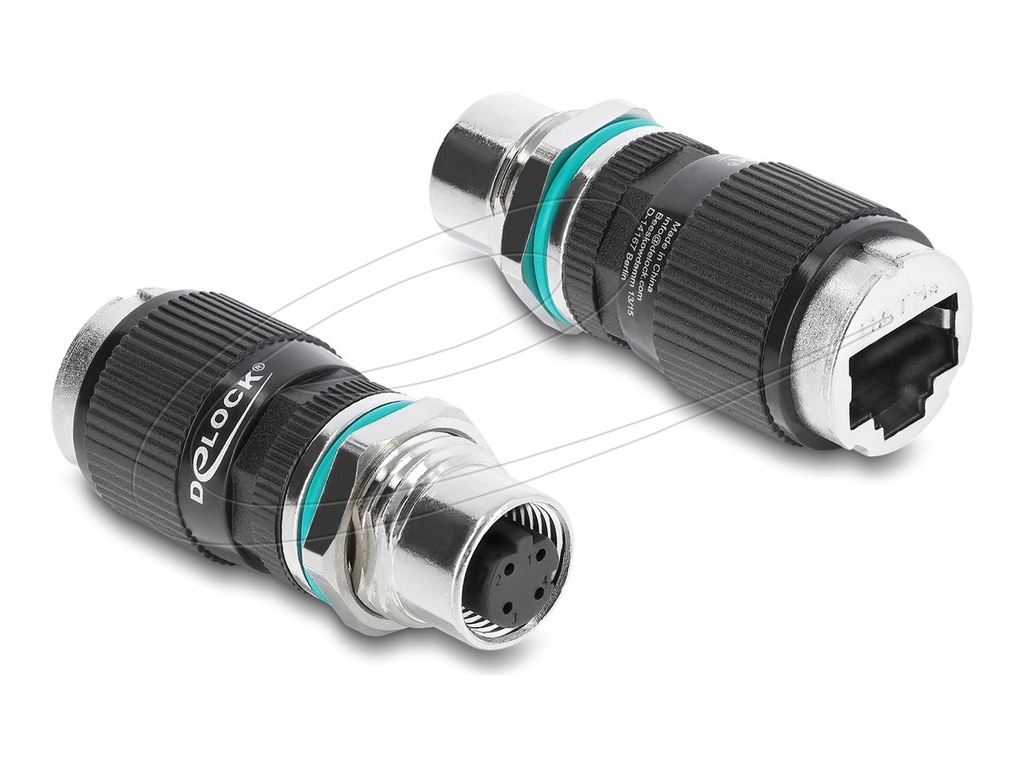 Delock Netzwerkadapter - 4-polig M12-D (W)