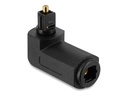 Delock Digitaler Audioadapter (optisch) - TOSLINK weiblich zu TOSLINK männlich gewinkelt - Schwarz - rotable connector (360°)