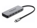 Delock Hub - 10 Gbps, 4K, mit PD 3.0 100 W - 2 x USB-C 3.2 Gen 2 + 2 x USB-C + 1 x USB-C (Spannungsversorgung)