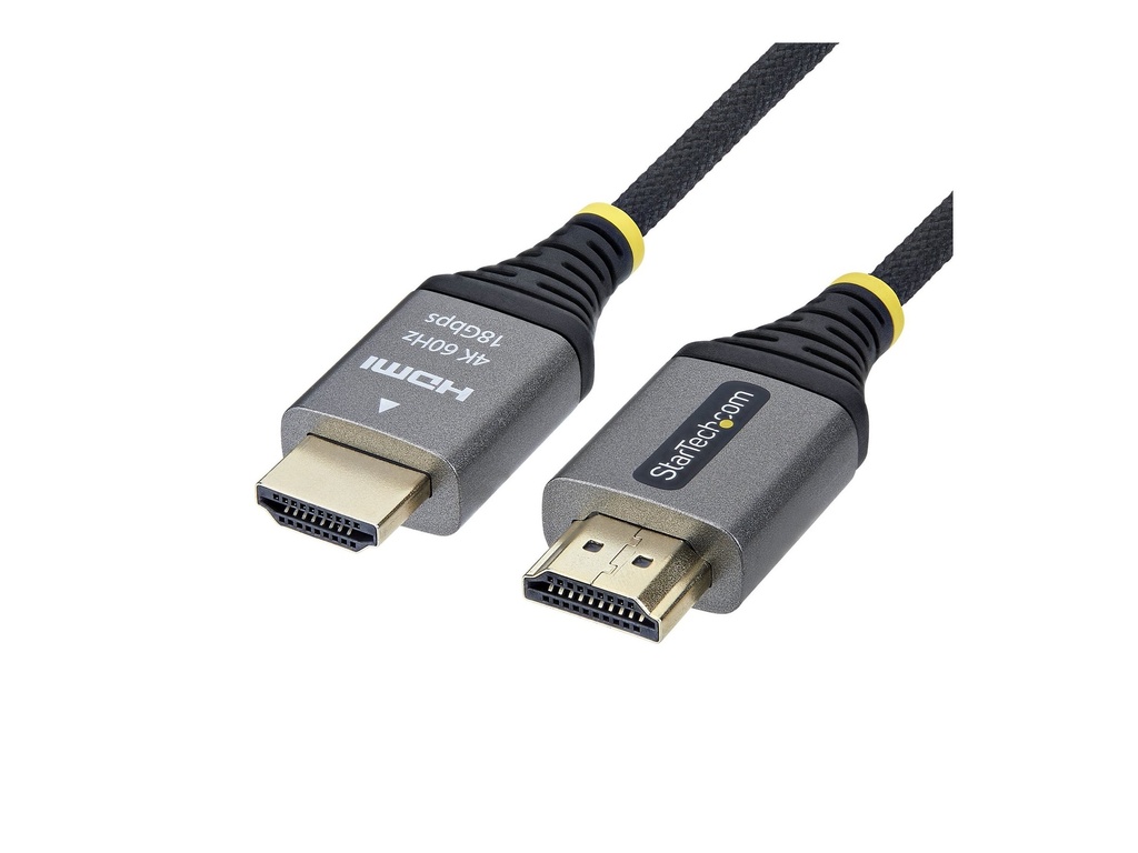 StarTech.com Startech - Premium Hochgeschwindigkeit - HDMI-Kabel mit Ethernet - HDMI männlich zu HDMI männlich - 2 m - abgeschirmt - schwarz & silber - 1440p (UWQHD)