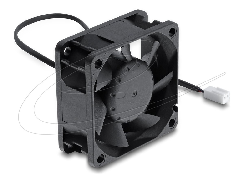 Delock Axiallüfter DC 60 x 60 25 mm mit Lüfteranschluss schwarz - Gehäuse-Lüfter
