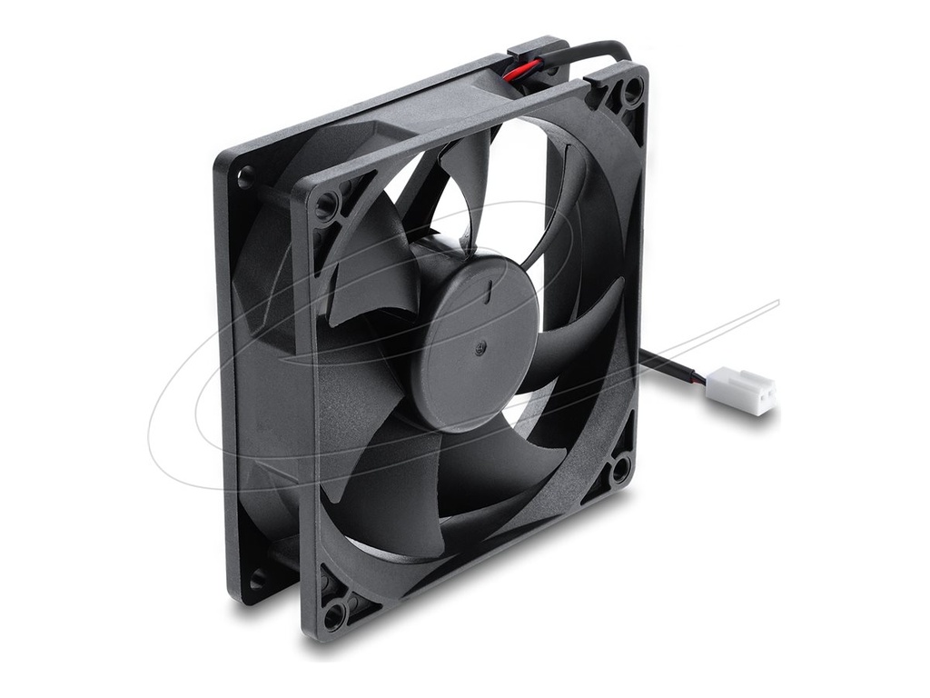 Delock Axiallüfter DC 92 x 92 25 mm mit Lüfteranschluss schwarz - Gehäuse-Lüfter